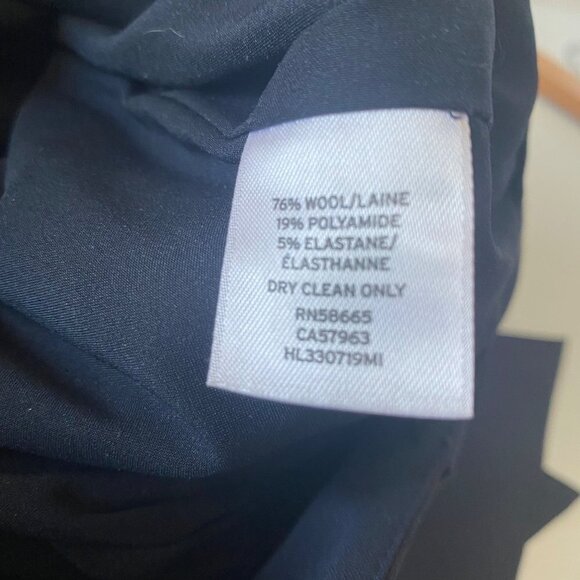 Olivia Polermo Chelsea28 Womens Navy Belted Wide Leg Wool Blend Palazzo Pants 0 - Picture 7 of 9